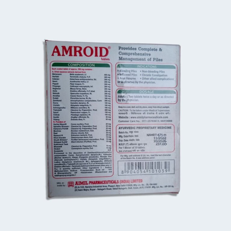 Buy Aimil Amroid Piles Tablet, Lowest Price, Uses, Benefits, Dosages